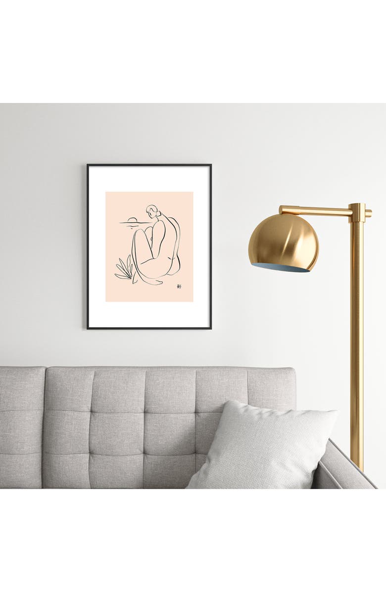 Deny Designs Summer Lines Framed Art Print, Alternate, color, Black Tones