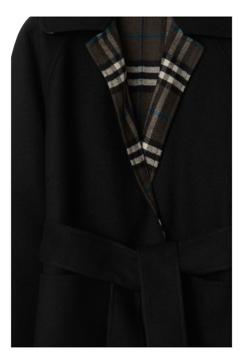 Reversible Wool Wrap Coat, Alternate, color, Black