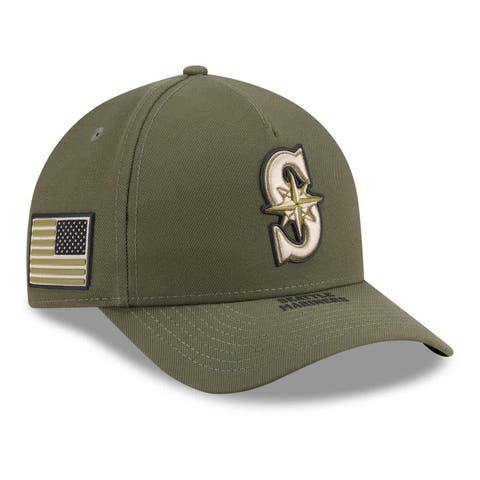 Youth New Era Olive Seattle Mariners 2026 Armed Forces Day 9FORTY M-Crown Adjustable Hat