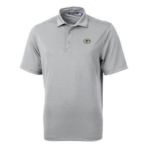 Men's Cutter & Buck Gray Green Bay Packers Big & Tall Virtue Eco Pique Recycled Polo