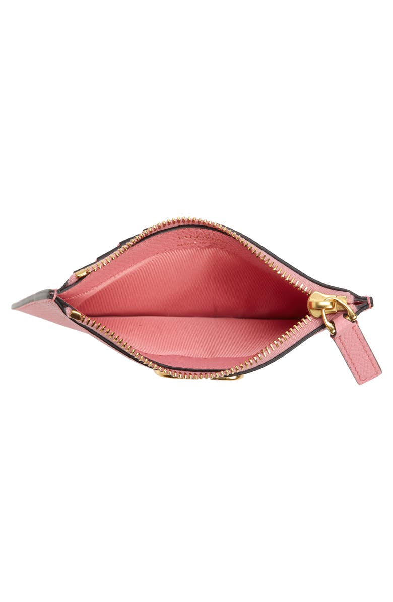 Valentino Garavani VLOGO Leather Zip Card Holder, Alternate, color,