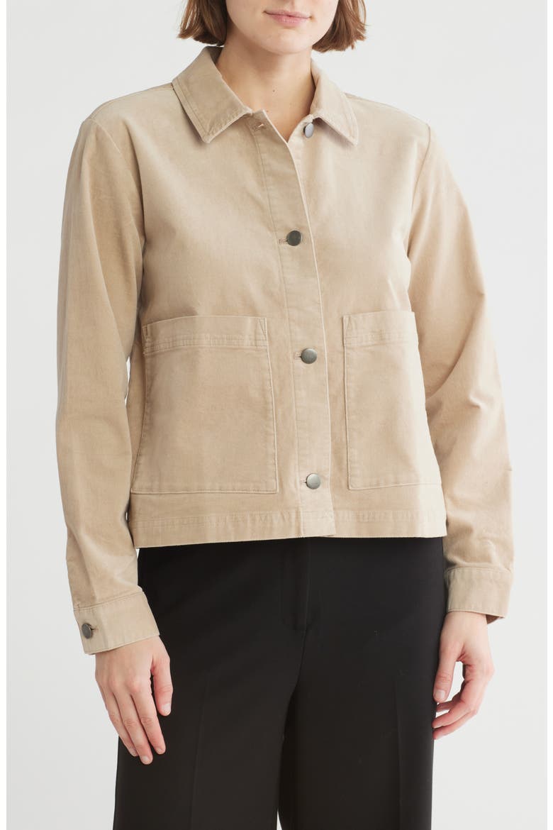Classic Collar Velveteen Jacket, Main, color, WHEAT