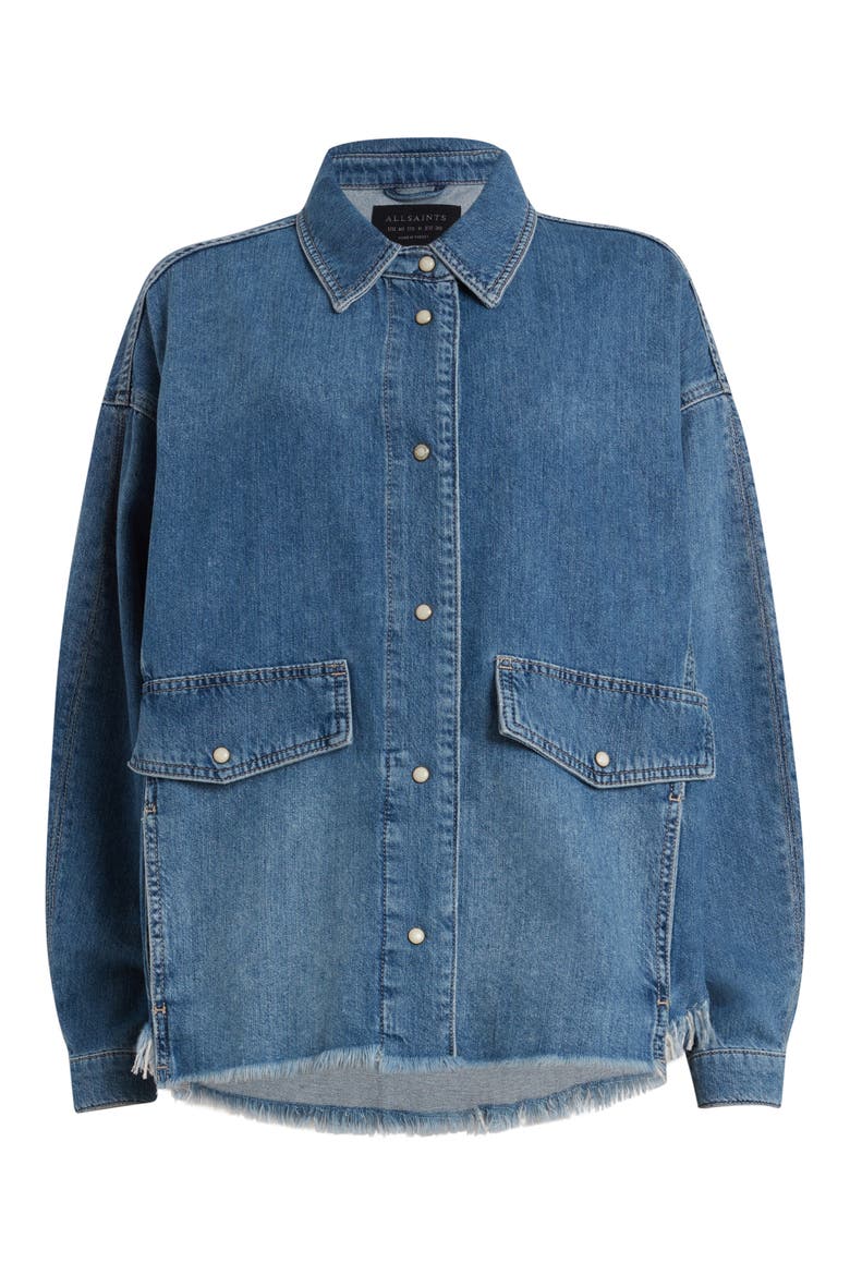 Hettie Denim Shacket, Alternate, color, INDIGO BLUE