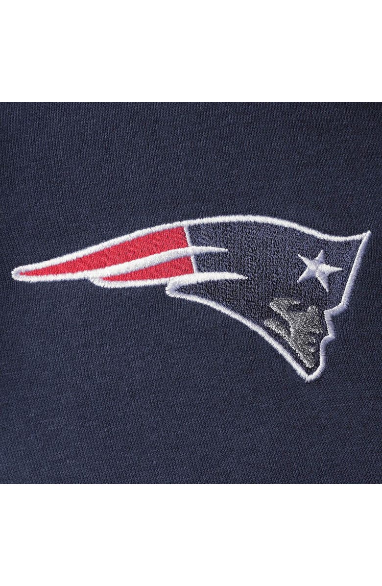 STARTER Men's Starter Navy/Red New England Patriots Playoffs Color Block Full-Zip Hoodie, Alternate, color, Navy
