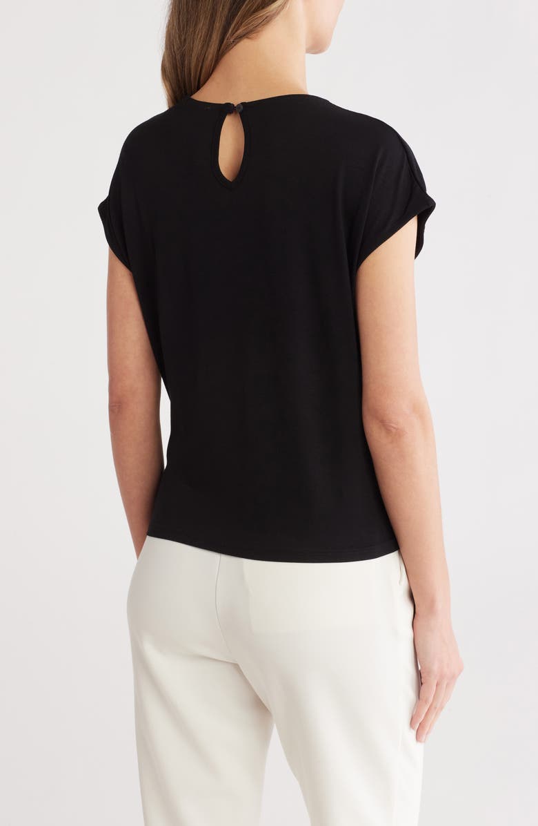 PATRIZIA LUCA Draped Side Cap Sleeve Top, Alternate, color,