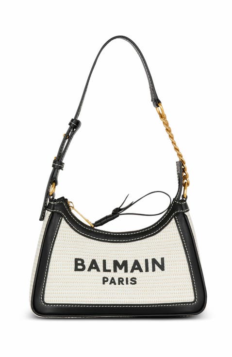 Raffia B-Army Shoulder Bag