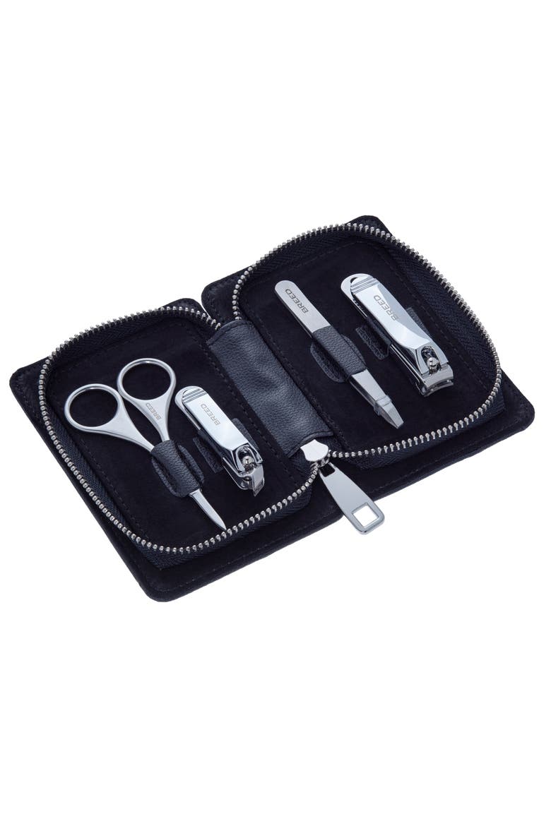 Turbo 4 Piece Surgical Steel Groom Kit - Carbon Fiber Pattern Case, Main, color, Black