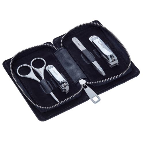 BREED Turbo 4 Piece Surgical Steel Groom Kit - Carbon Fiber Pattern Case in Black at Nordstrom