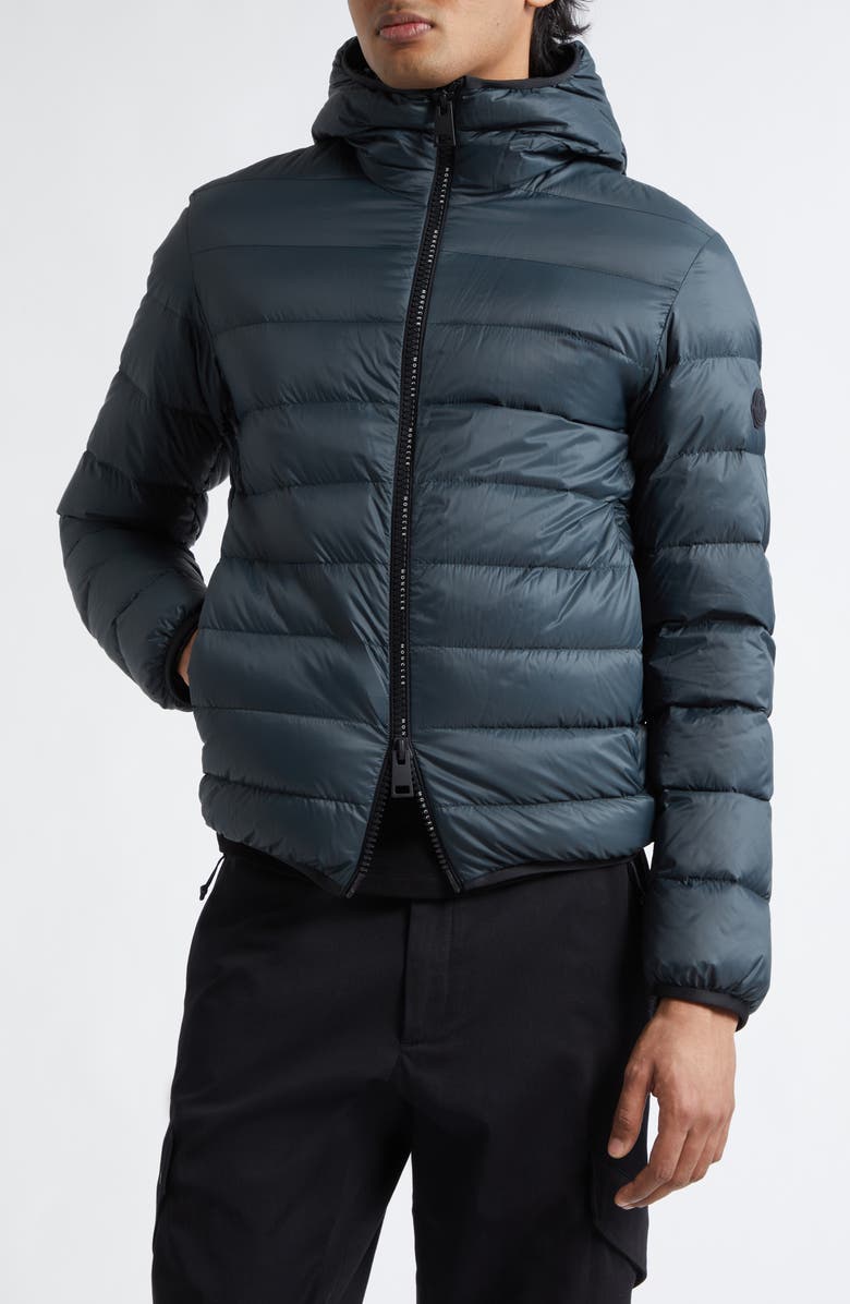Moncler Alrai Hooded Down Puffer Jacket, Main, color, Anchor Gray