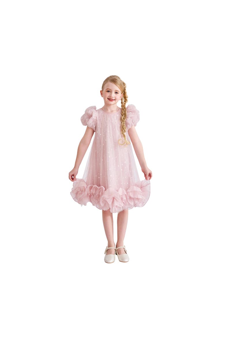 Thalina Ruffle Dress, Alternate, color, Pink