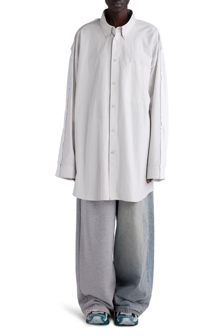 Twisted Seam Baggy Wide Leg Jeans, Alternate, color, OUTBACK BLUE