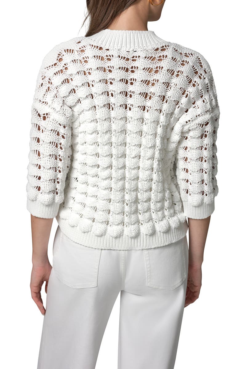 Donna Karan New York Relaxed Fit V-Neck Sweater, Alternate, color, Cream