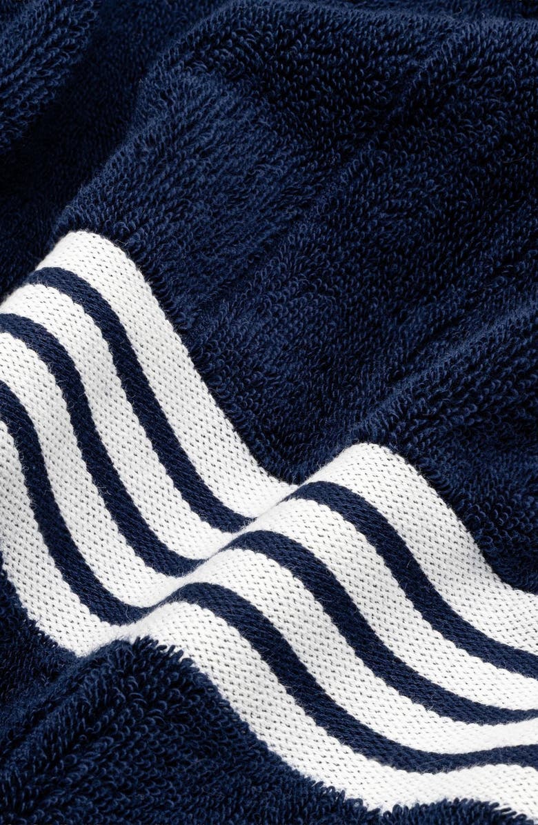 Italic Nautilus Washcloth Set, Alternate, color, Navy / White