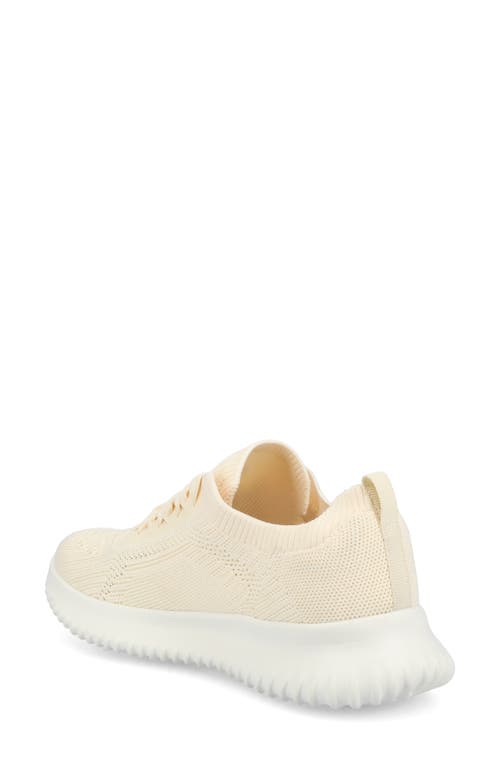 Journee Collection Women's Brena Lace Up Sneakers In Cream