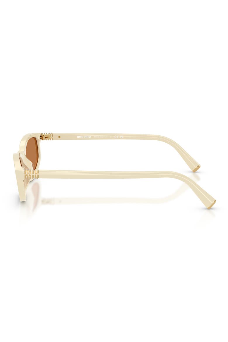 54mm Oval Sunglasses, Alternate, color, MILK / BROWN