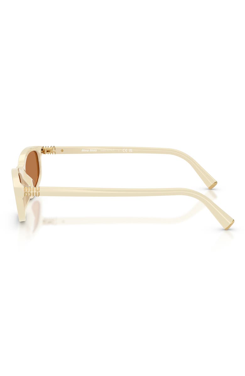 Miu Miu 54mm Oval Sunglasses, Alternate, color, Milk/ Brown
