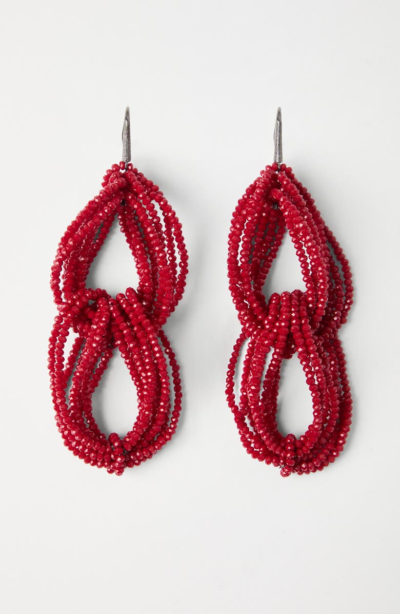 Brunello Cucinelli Vetro and Silver earrings, Alternate, color, 