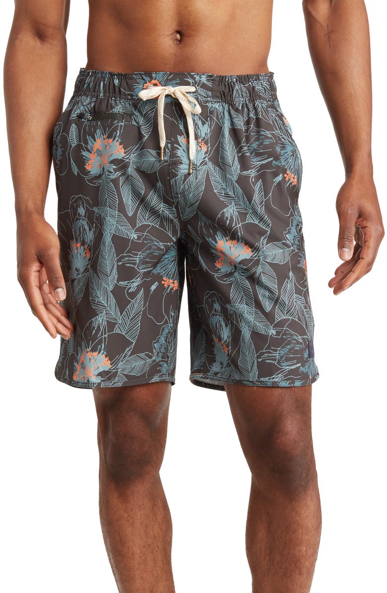 Vintage 1946 Printed Floral Shorts, Main, color,