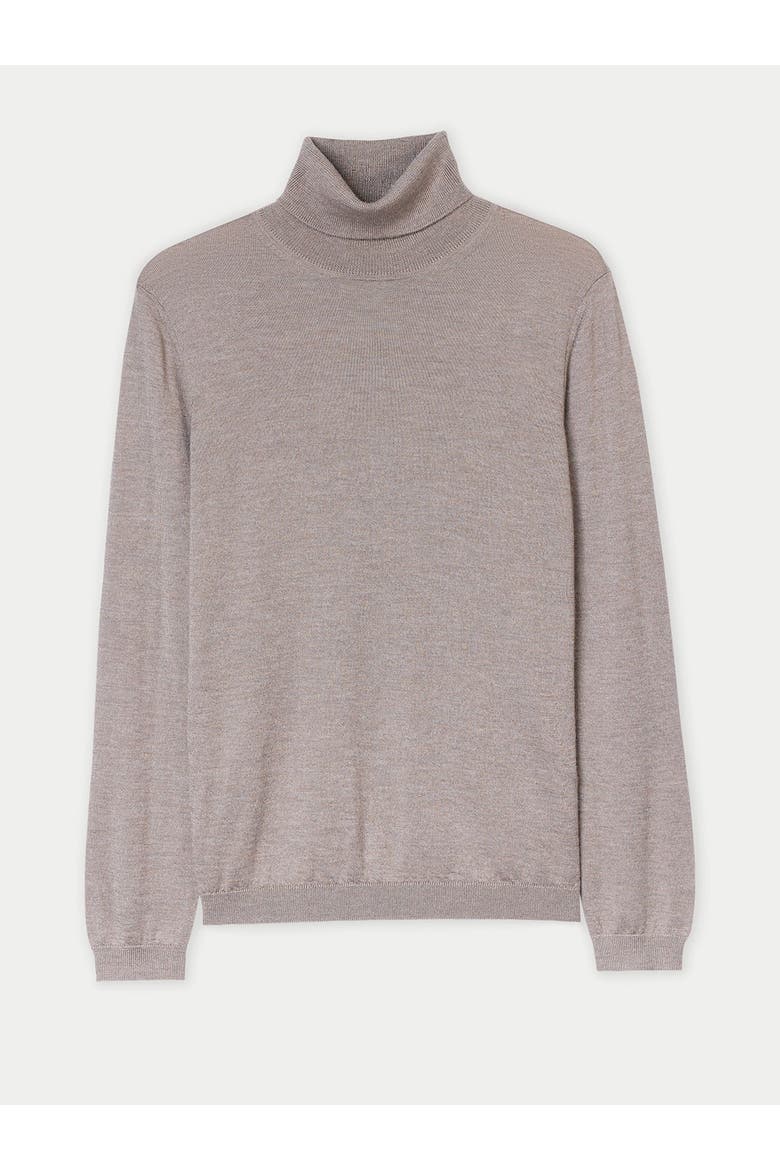 Cashmere Silk Turtleneck Sweater, Main, color, taupe