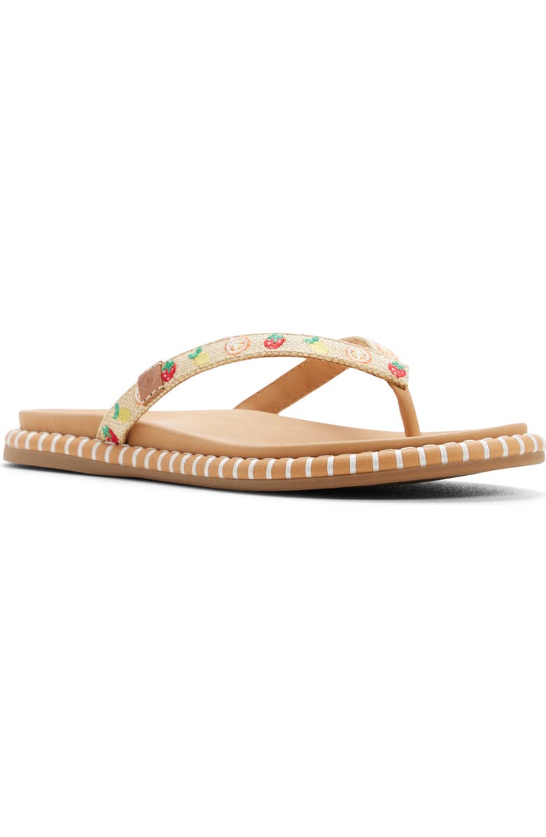 Sperry Isla Flip Flop, Main, color, Beige Assorted