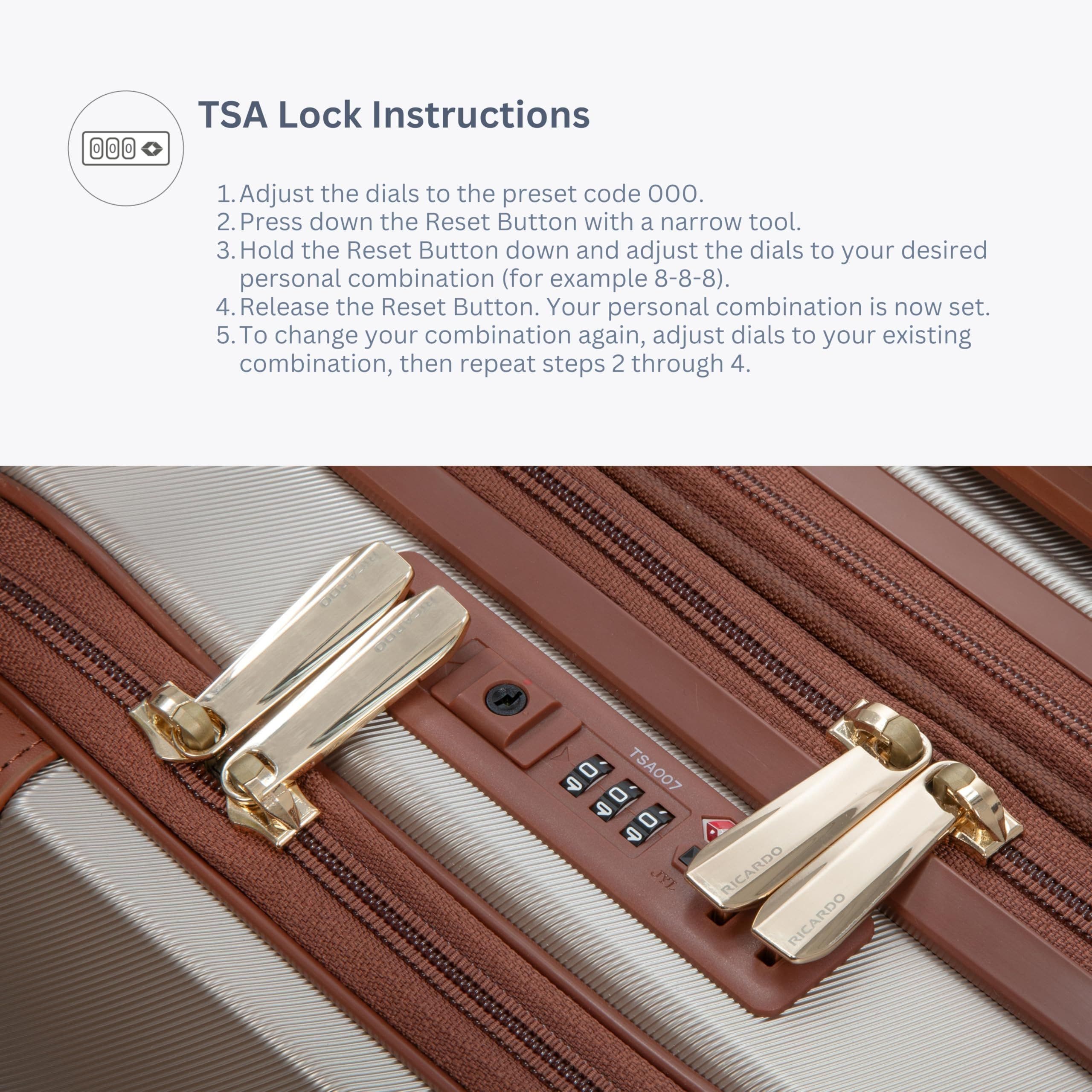 Ricardo Beverly Hills Montecito 2.0 Hardside 20" Front Access Carry on Luggage, Alternate, color, Champagne