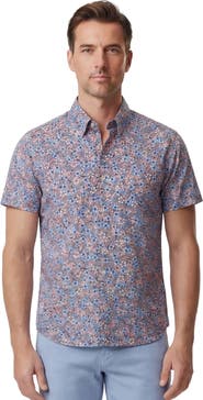 Lords of Harlech Floral Field Mens Printed Button Up Shirt