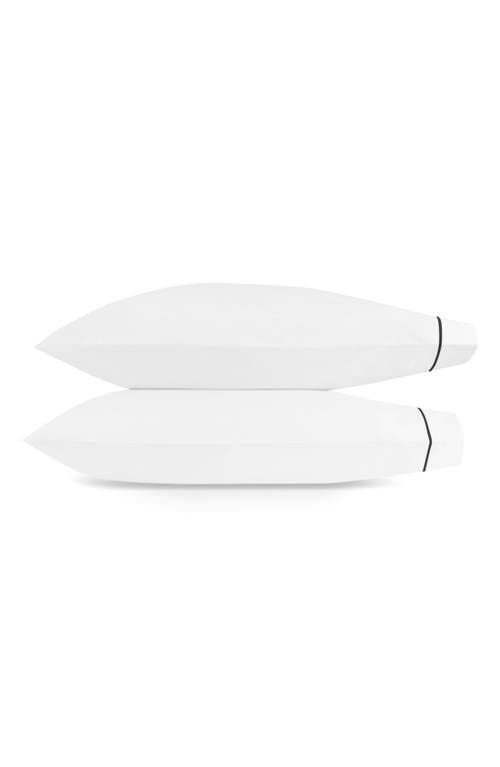 Matouk Bergamo Set Of 2 500 Thread Count Cotton Percale Pillowcases