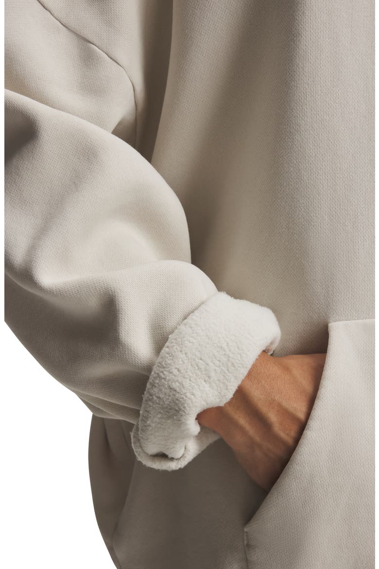UA Icon Heavyweight Fleece Washed Hoodie, Alternate, color, SUMMIT WHITE/ WHITE