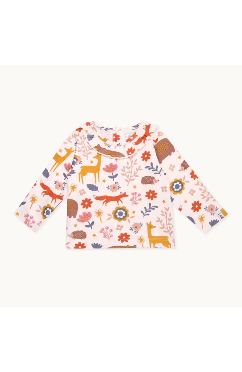 Lilly + Sid Organic Cotton Animal Forest Print And Plain Top - 2 Pack, Alternate, color, Multi