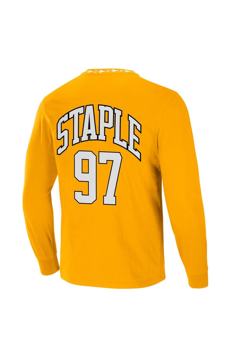 STAPLE Men's NFL x Staple Gold Pittsburgh Steelers Core Team Long Sleeve T-Shirt, Alternate, color, 