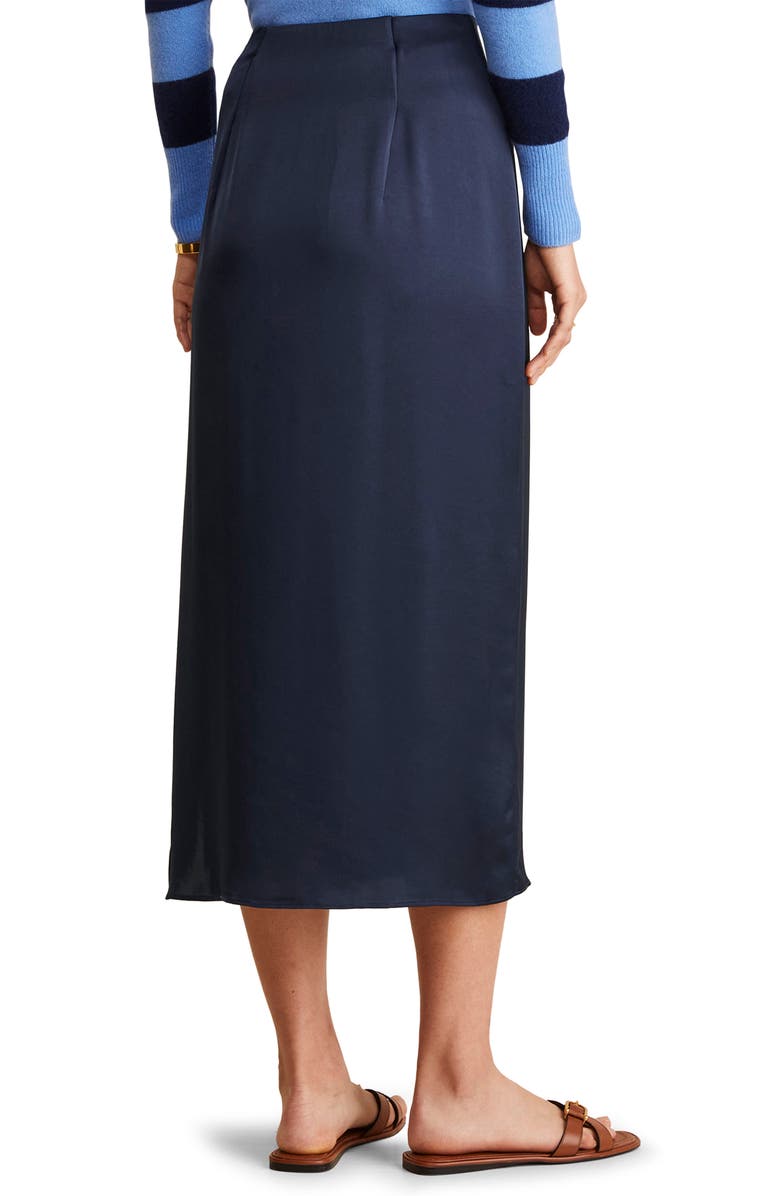 vineyard vines Satin Midi Slip Skirt, Alternate, color, Nautical Navy