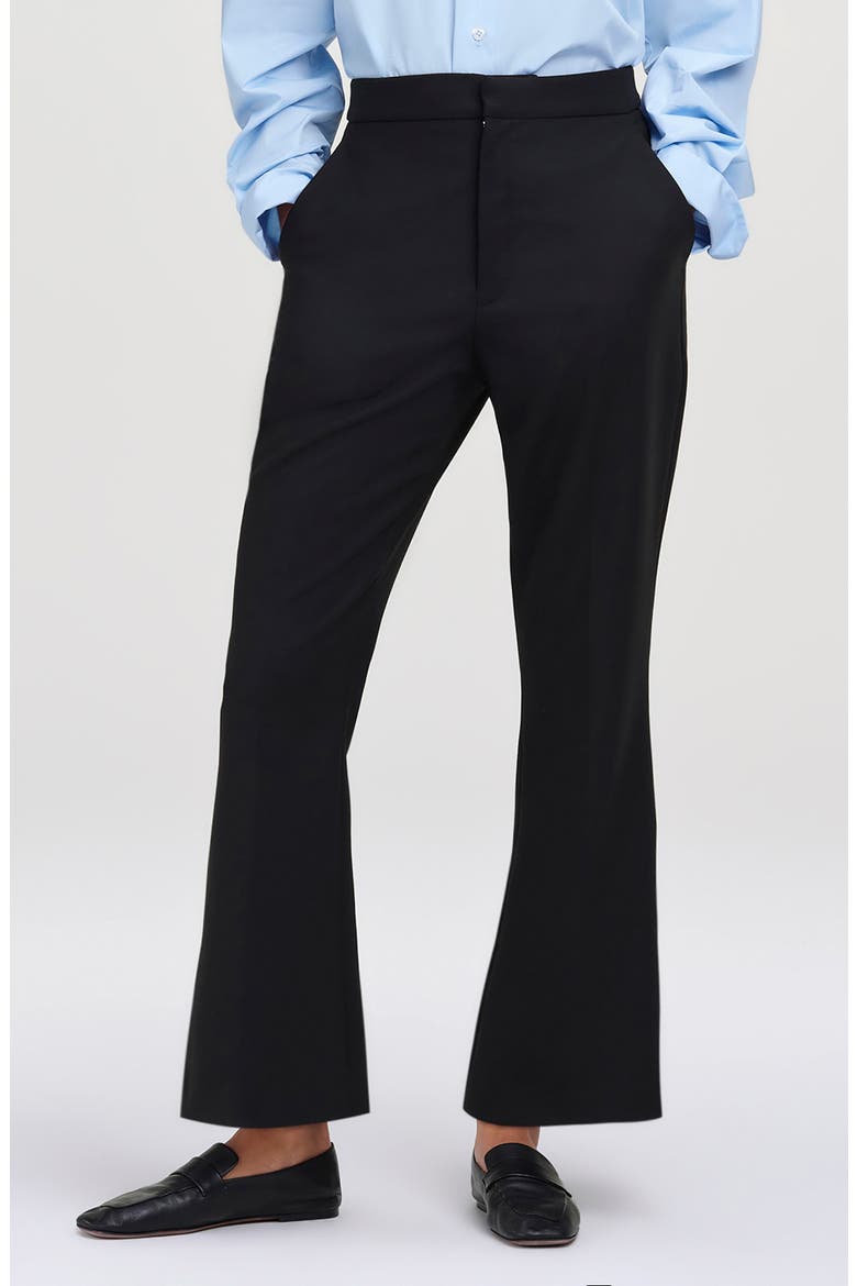 Sophie Cropped Flare Pants, Main, color, BLACK