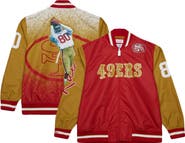 Mitchell & Ness Men's Mitchell & Ness Jerry Rice Scarlet San Francisco 49ers Retired Player Graphic Full-Zip Satin Jacket