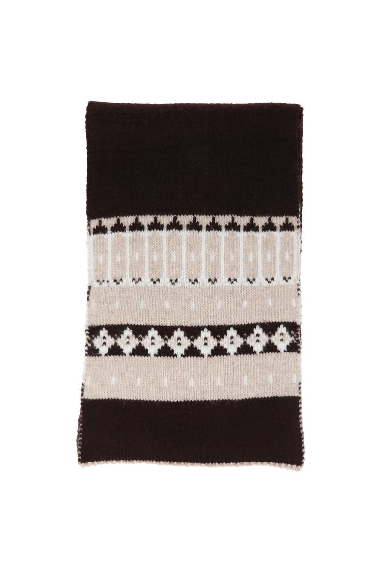 Heather Knit Ikat Scarf, Alternate, color, HEATHER