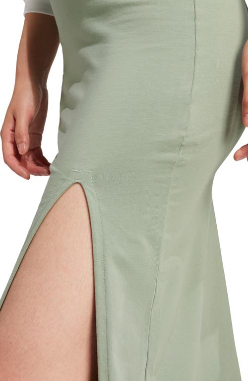 Adidas Originals Adicolor Classics 3-stripes Maxi Dress In Silver Green