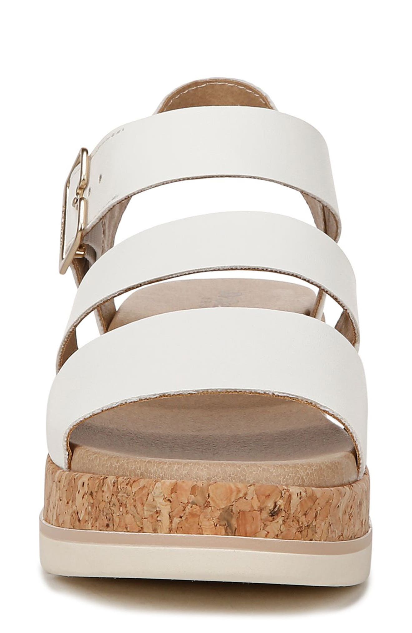 Once Twice Platform Sandal, Alternate, color, WHITE