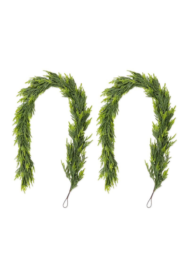 Set of 2 Artificial Christmas PE Dripping Garland, Main, color, Green