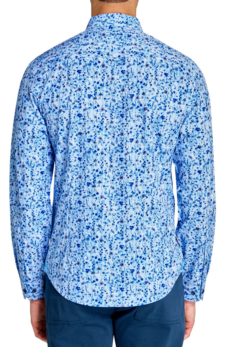 Brooklyn Brigade Mini Floral Long Sleeve Shirt, Alternate, color, Light Blue