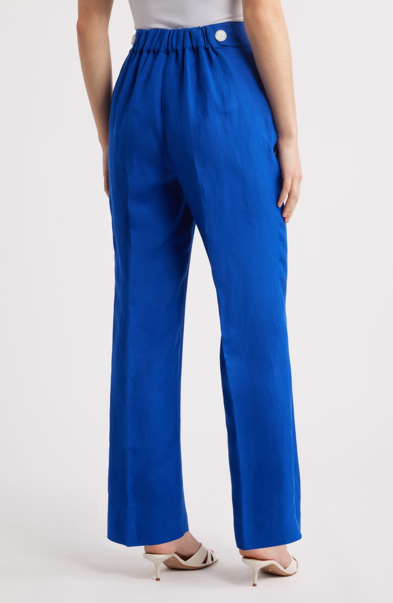 Anne Klein Pull On Linen Blend Pants, Alternate, color, 