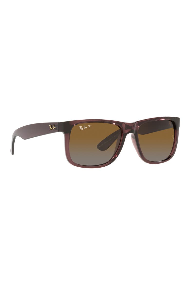 Justin 51mm Polarized Square Sunglasses, Alternate, color, BROWN GRAD