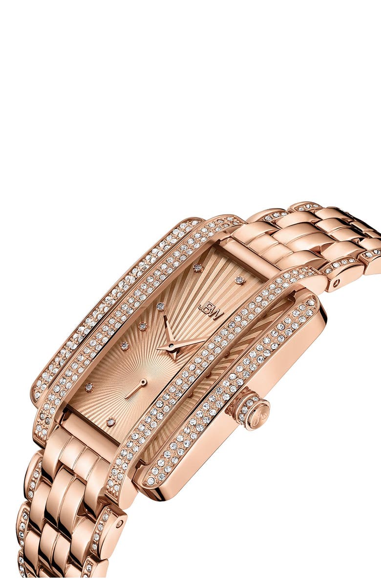 JBW Mink Diamond Bracelet Watch, 28mm, Alternate, color, Rose Gold