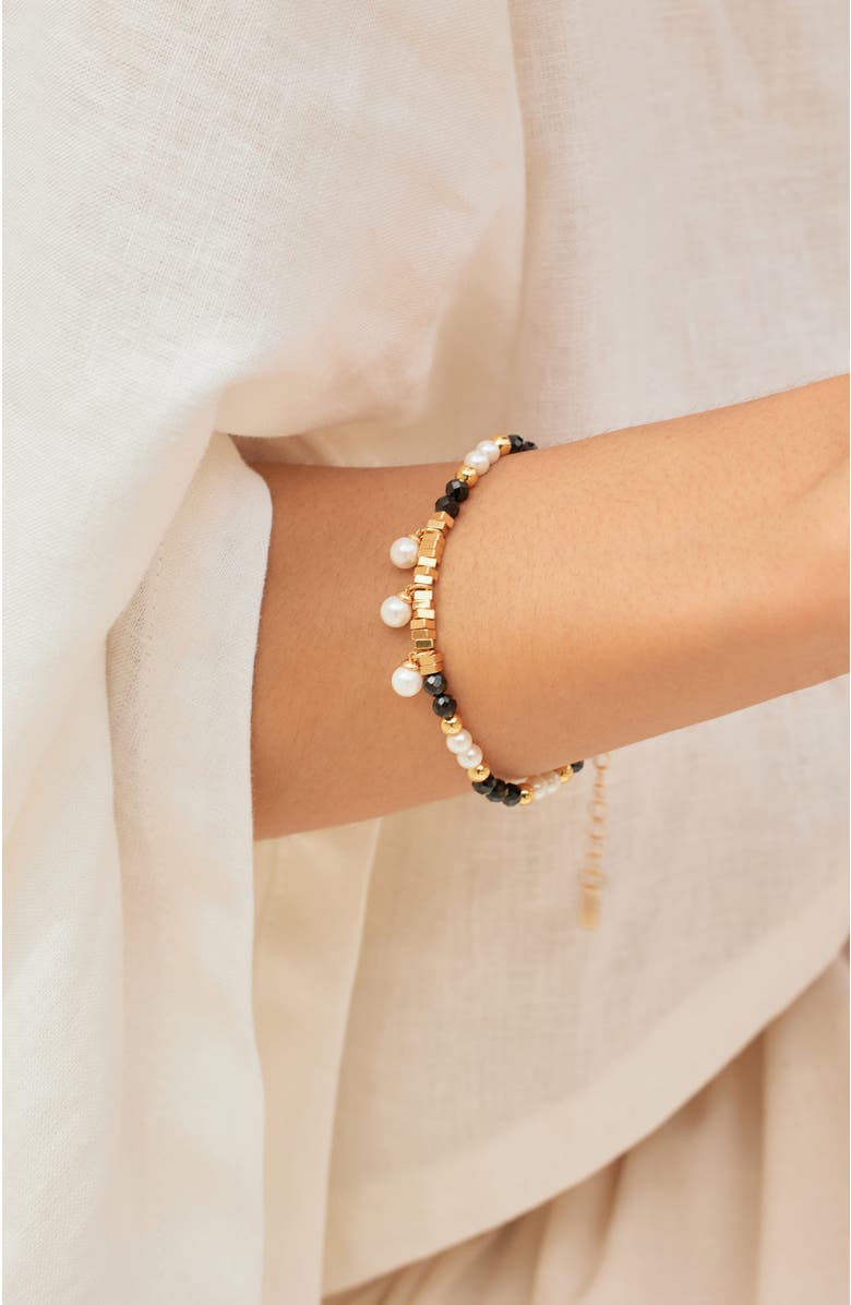 RC RETRO CHIC Poseidon Bracelet, Alternate, color, Black & White & Gold