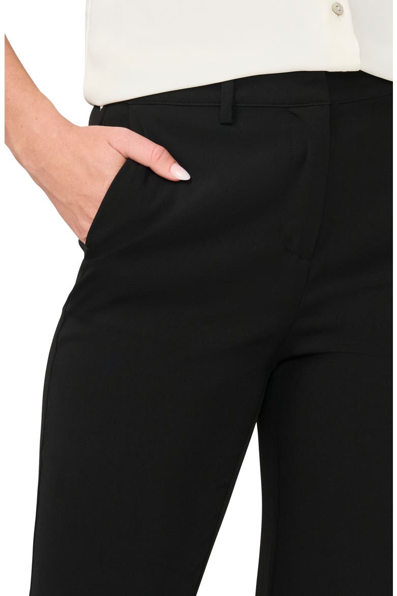 Tailored High Waist Ankle Flare Leg Pants, Alternate, color, RICH BLACK