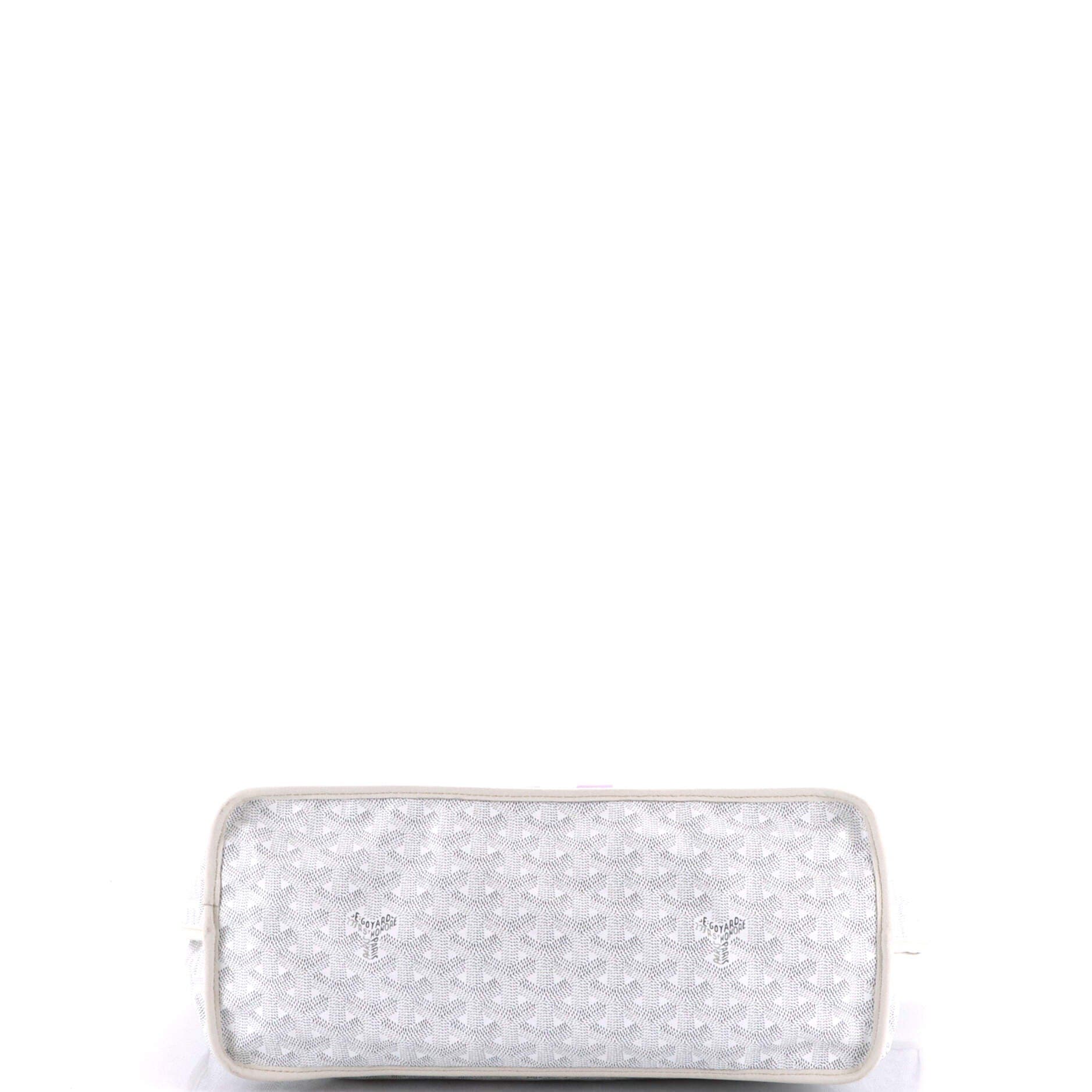 Pre-Owned Goyard Anjou Reversible Tote Printed Coated Canvas PM, Alternate, color, White