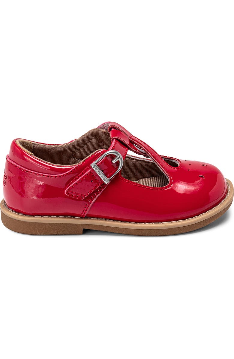 Stride Rite Kids' Susie T-Strap Flat, Alternate, color, Red Patent