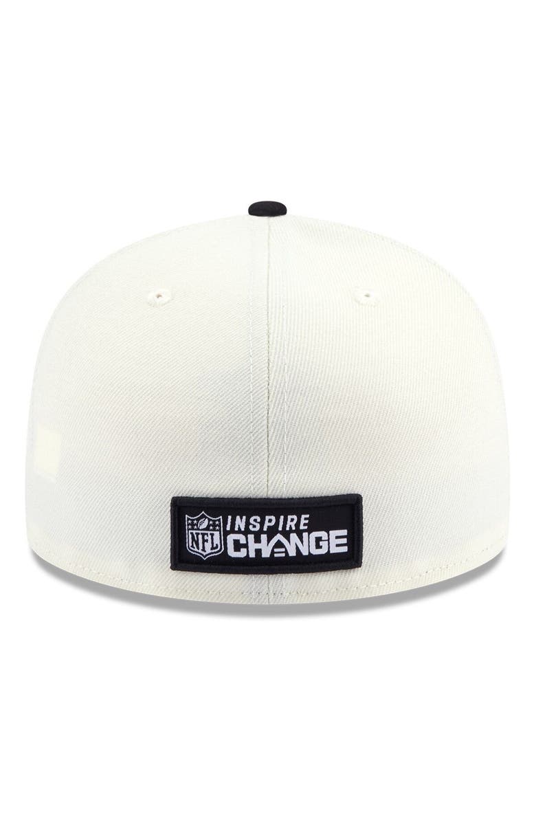 New Era Men's New Era Cream/Black Las Vegas Raiders 2022 Inspire Change  59FIFTY Fitted Hat, Alternate, color, 