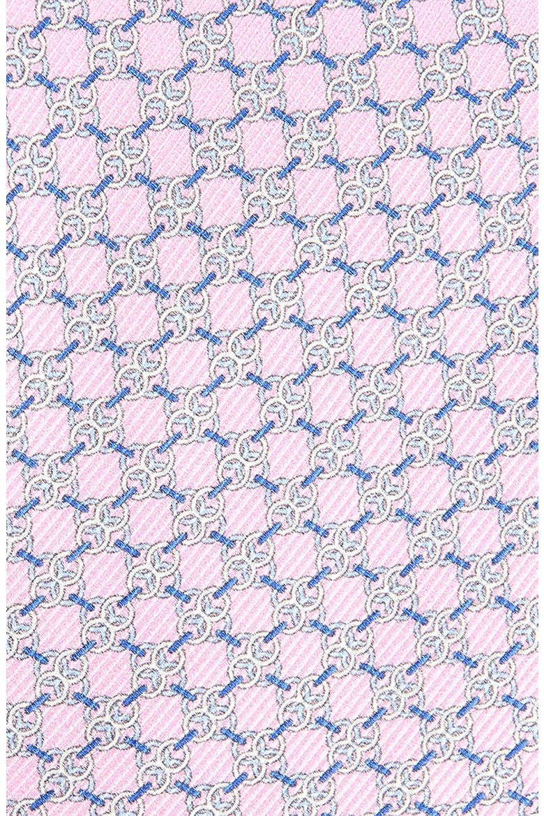 Link Pattern Silk Twill Tie, Alternate, color, PINK