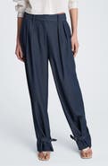Kenneth Cole High Waist Belted Cuff Tapered Pants
