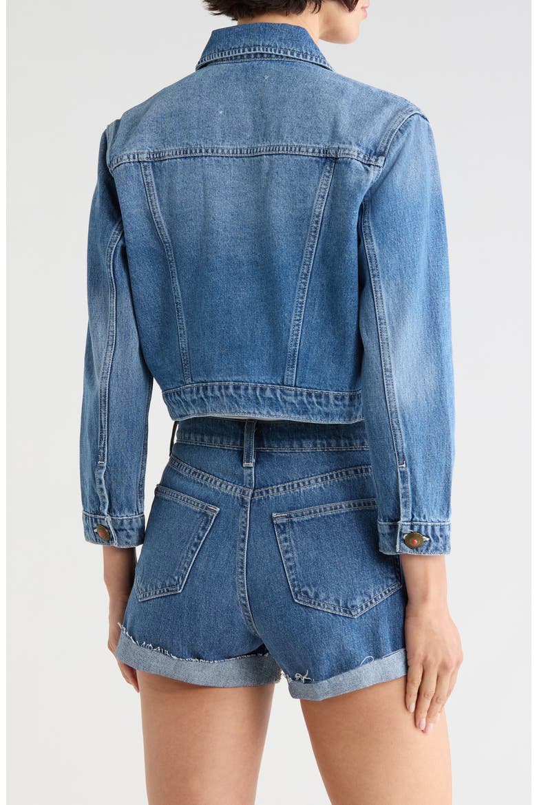 Koda Crop Denim Jacket, Alternate, color, WOODROW