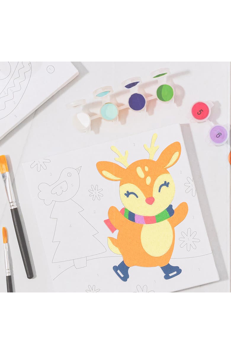 Little Yellow Bicycle Reindeer Paintbynumber Kit Complete Art Set, Alternate, color, Multicolored